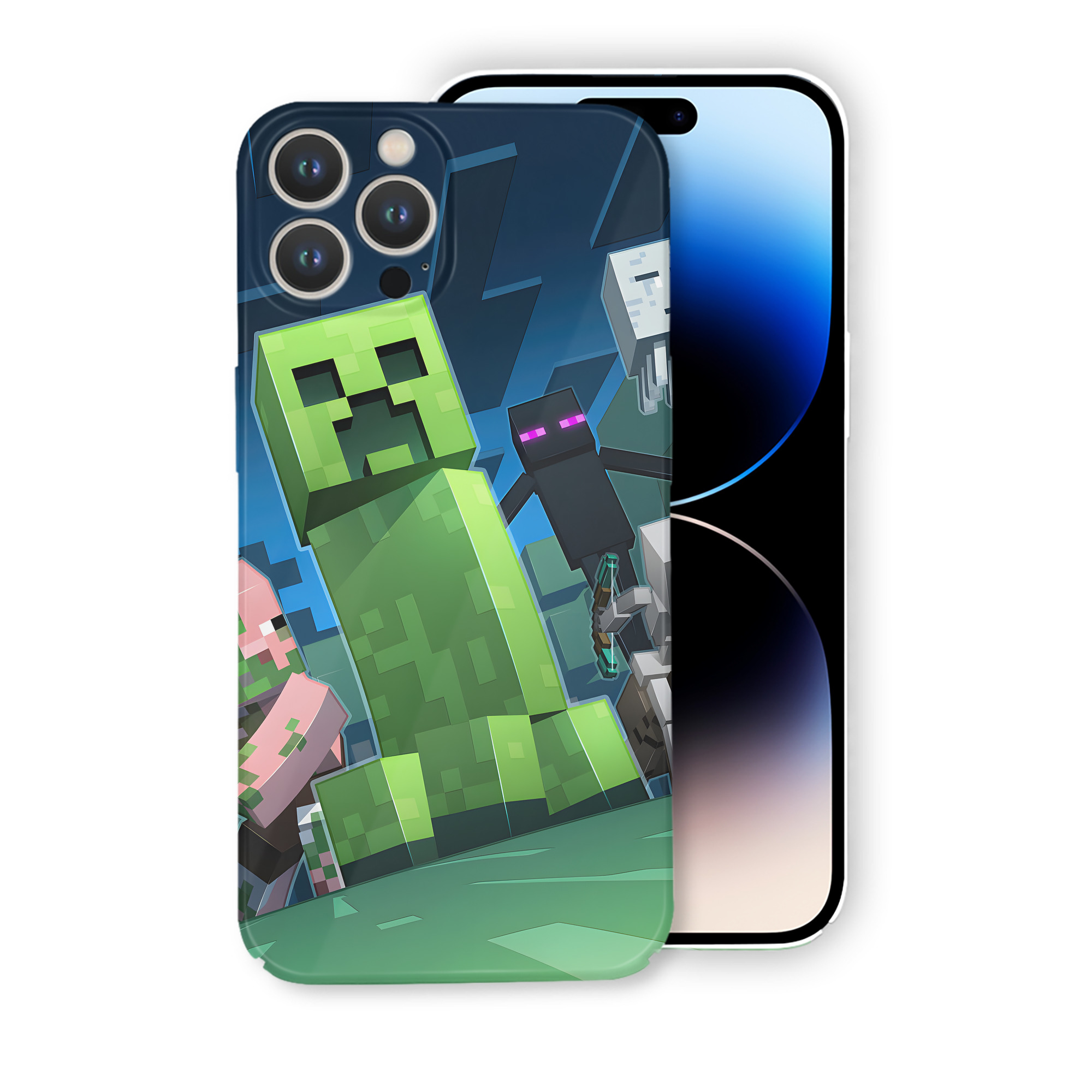 （画像用） マインクラフト ブロックの世界 Minecraft MC Block world 【iPhone 14シリーズ対応】ハードケース